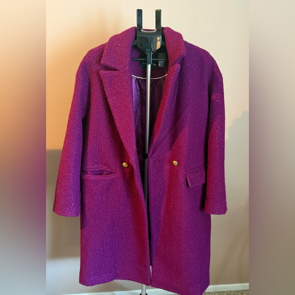 BCBGMaxAzria Boucle Purple and Gold Coat - Picture 2 of 10